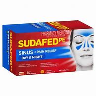 Image result for Sudafed PE Day + Night Sinus Decongestant - Maximum Strength, 20 Ct