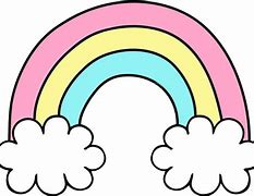 Image result for Kawaii Cartoon Rainbow with Clouds