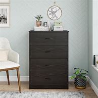 Image result for Mainstays Classic 6 Drawer Dresser%2C Black Oak Finish