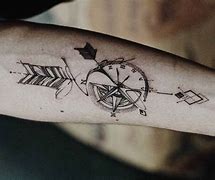 Image result for Arrow Compass Tattoo Design for Men