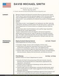 Image result for Sample Resume for an Attorney
