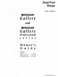 Image result for Frigidaire Gallery Professional Series Refrigerator Manual