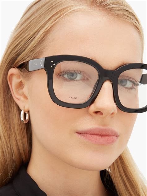 Celine Oversized Acetate Glasses in Black   Lyst