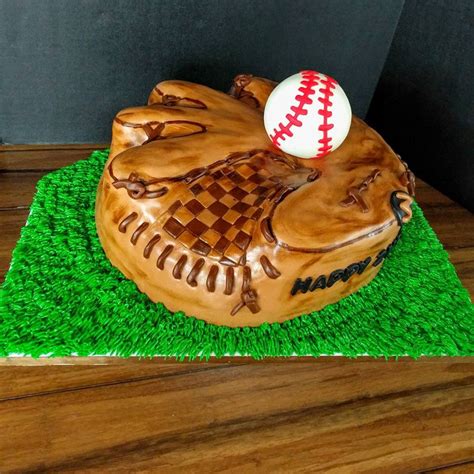 Baseball Glove Cake   CakeCentral 