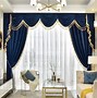Image result for Blue Curtains Living Room