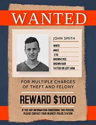 Image result for Wanted Person Flyer
