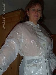 Image result for White PVC Raincoat