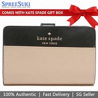 Image result for Kate Spade Staci Colorblock Large Slim Bifold Wallet, Warm Beige Multi