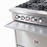 Image result for Cooking Performance Group S36-N Natural Gas 6 Burner 36%22 Range With Standard Oven - 210%2C000 BTU