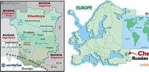 Image result for Chechnya Ukraine Map