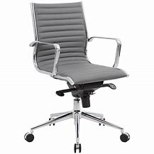 Image result for Gray Leather Desk Chair