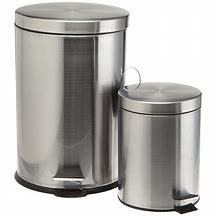 Image result for stainless steel trash can
