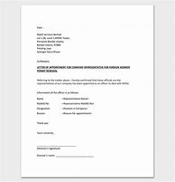 Image result for Letter of Appointment as Company Representative