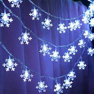 Image result for Snowflake String Lights