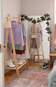 Image result for wooden clothes hangers rack