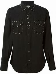 Image result for Black Studded Shirt