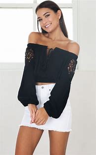 Image result for Long Sleeve Crop Top Outfits