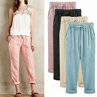 Image result for Women Cotton Pants Spring Summer Casual Pants Black/S