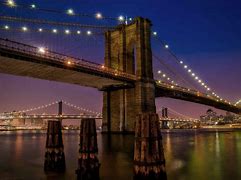 Image result for Brooklyn Bridge at Night
