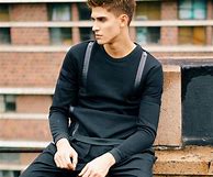Image result for Black Sweatshirt Outfit for Men