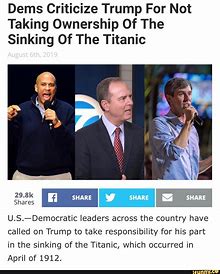 Image result for Titanic meme for Democrats