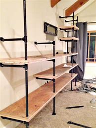 Image result for Industrial Pipe Shelf