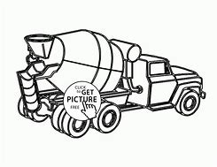 Image result for Cement Mixer Coloring Page