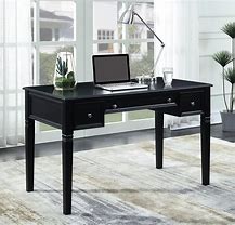 Image result for Light Wood and Black Desk