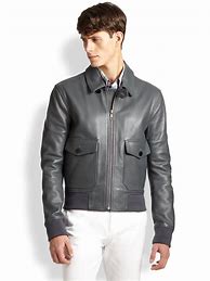 Image result for Grey Leather Jacket