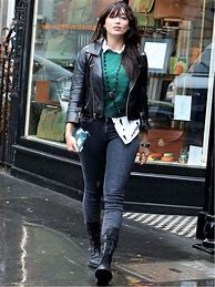 Image result for Daisy Lowe Leather Jacket