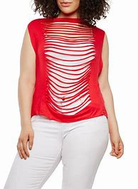 Image result for One Shoulder Red Tank Top Plus Size