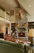 Image result for Open Living Room with Fireplace