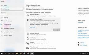 Image result for Windows Hello in Windows 10 Fingerprint Setup
