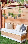Image result for outdoor storage bench