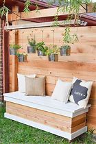 Image result for Garden Storage Bench DIY