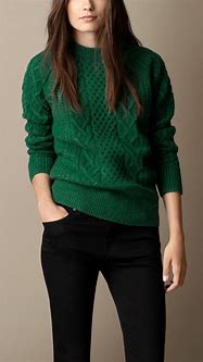 Image result for Oversized Green Cable Knit Sweater