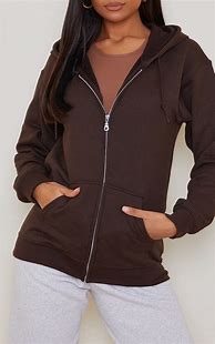 Image result for dark brown zip-up hoodie