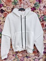Image result for Plain White Hoodie No Strings