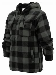 Image result for Black and White Flannel Hoodie