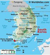 Image result for South Korea Map Location