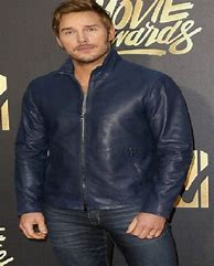 Image result for Chris Pratt Wearing Leather Jacket
