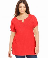 Image result for Short Sleeve Plus Size Peasant Tops