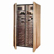 Image result for Wine Cooler Wood Cabinet