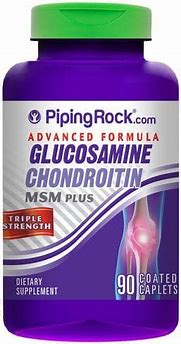 Image result for Advanced Triple Strength Glucosamine Chondroitin MSM Plus Turmeric, 360 Coated Caplets, 2 Bottles