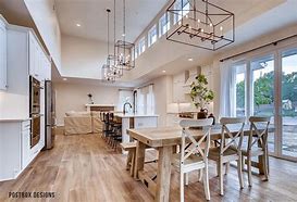 Image result for Farmhouse Open Kitchen Dining Room