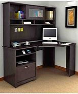 Image result for Wood Corner Computer Desk with Hutch