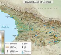Image result for Georgia Country Physical Map