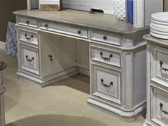 Image result for Antique White Desk with Storage