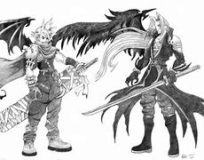 Image result for Cloud vs Sephiroth Tattoo