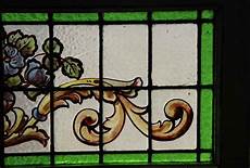 Leaded Floral Painted Glass Window Olde Good Things